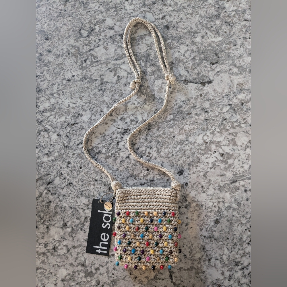 The Sak Purse Crossbody Bag Multi Color Josie Mini Hand Crochet Beaded Bag NWT - Picture 9 of 9